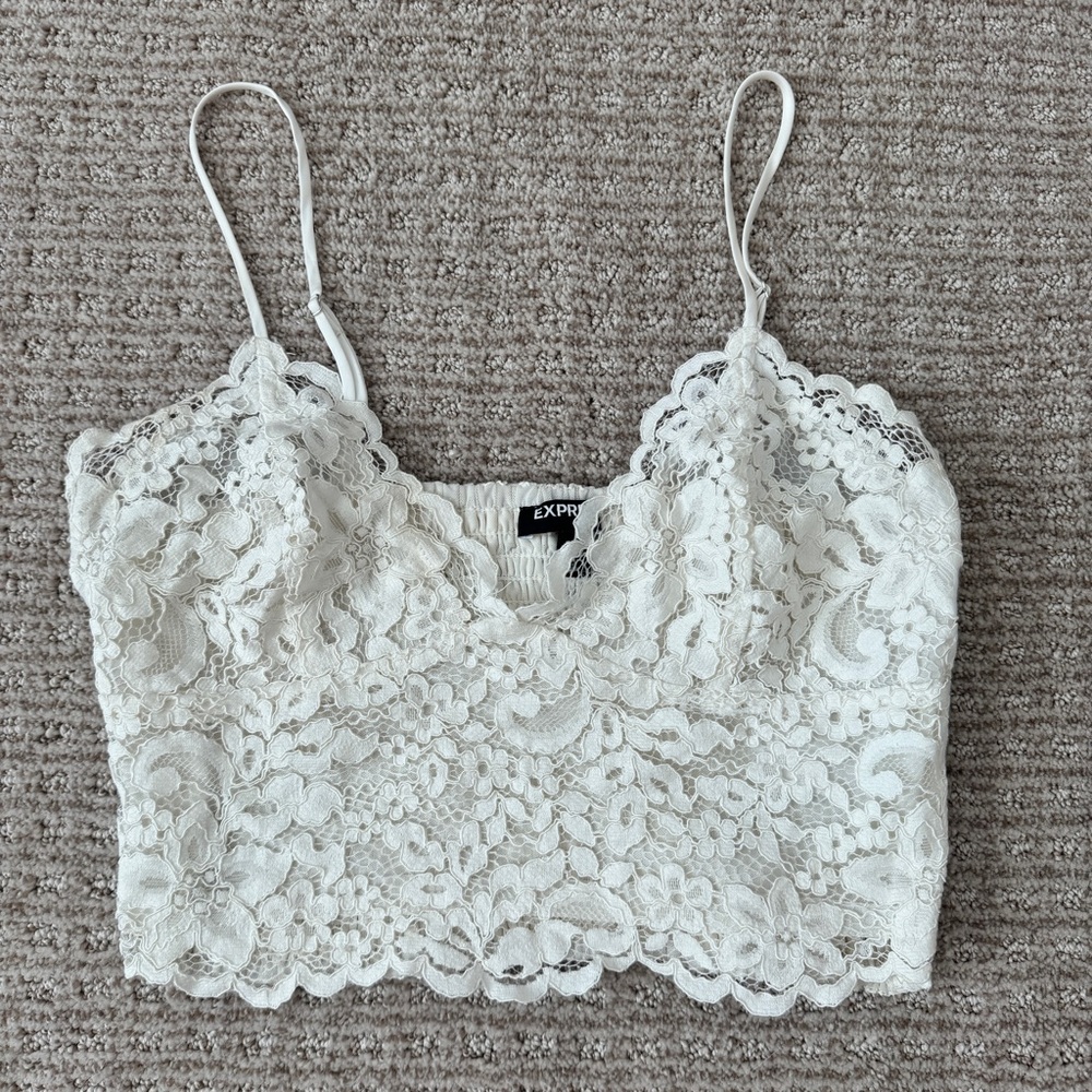 White Lace Bralette / Crop top